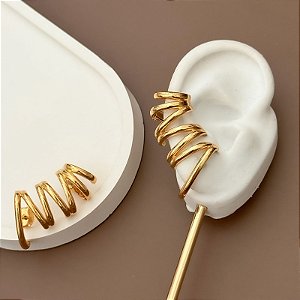BRINCO EAR CUFF ZIG ZAG DOURADO