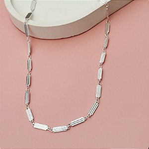 CHOKER RETANGULOS TEXTURIZADOS DIAMOND 40CM