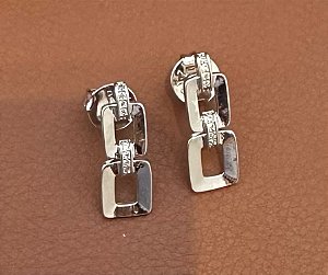 BRINCO CORRENTE COM ELO CRAVEJADO