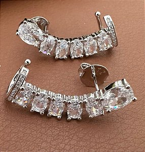 BRINCO EAR CUFF PEDRAS OVAIS