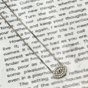 COLAR VENEZIANA OLHO GREGO ELIPTICOS 45CM