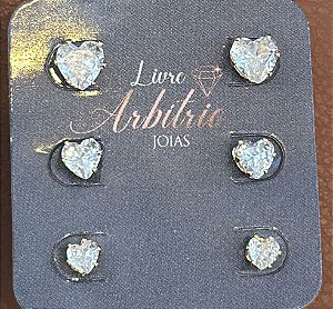 BRINCO TRIO CORAÇÕES PONTO DE LUZ