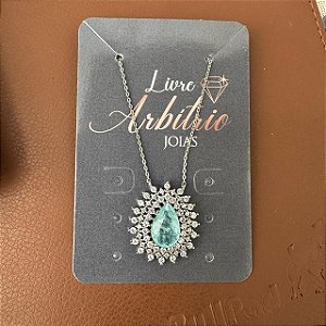 COLAR GOTA AGUA MARINHA FUSION MEGHAN