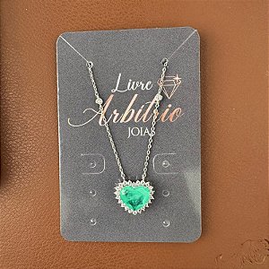 CONJUNTO CORAÇÃO ESMERALDA COLOMBIANA FUSION ZOE