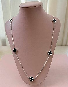 COLAR LONGO DIAMOND TREVO BLACK VIRGINIA G