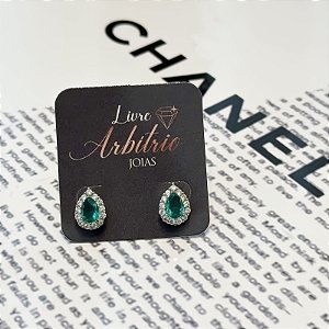 BRINCO GOTA DIAMOND TURMALINA