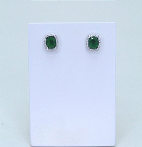 BRINCO RETANGULAR DIAMOND JADE