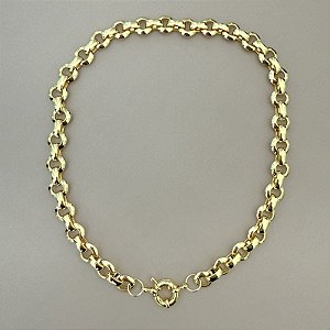 CORRENTE ELOS REDONDOS GOLD 40CM