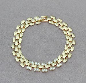 PULSEIRA ELOS RELÓGIO CRAVEJADA GOLD