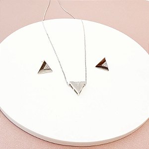 CONJUNTO BRINCO COLAR INSP VIVARA LISO