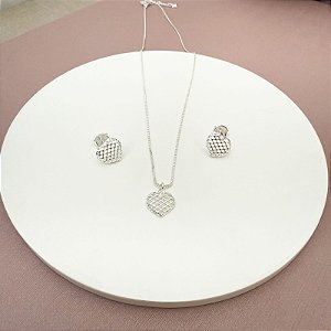 CONJUNTO CORAÇÃO VAZADO DIAMOND
