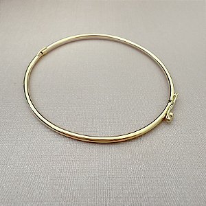BRACELETE ARO REDONDO LISO BANHO GOLD