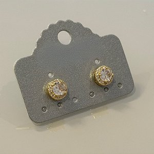 BRINCO PONTO DE LUZ 5MM COM ZIRCÔNIAS CRAVEJADAS