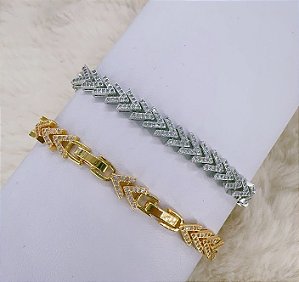 PULSEIRA ESCAMA RIVIERA CRAVEJADA RÓDIO