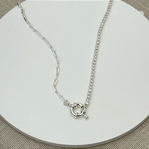 COLAR CARTIER E RIVIERA PRATA FECHO BÓIA