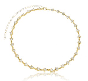 COLAR CHOKER RIVIERA 3 PONTOS CRISTAL CELEBRAR