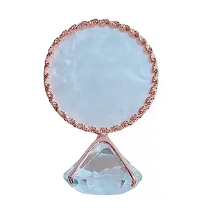 PEDRA AGATA DIAMANTE PARA FOTO PRATA/DOURADO