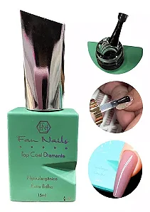 TOP COAT DIAMANTE FAN NAILS