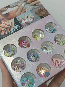 KIT COM 12 BRILHOS SORTIDOS- LETRAS