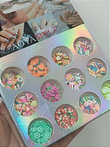 KIT COM 12 DECORAÇÕES SORTIDAS- FIMO