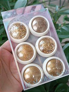 KIT COM 6 DECORAÇÕES DE LUXO- DOURADA