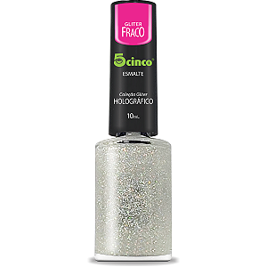 ESMALTE CINCO 10ML GLITTER FRACO HOLOGRAFICO