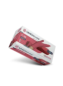 CAIXA DE LUVA COM PÓ CEREJA (RED) EP UNIGLOVES