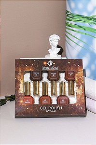 KIT 6 TONS DE MARROM EM GEL BELLA ROSA