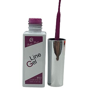 ESMALTE EM GEL PINCEL FINO BELLA ROSA LINE 03