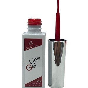 ESMALTE EM GEL PINCEL FINO BELLA ROSA LINE 04