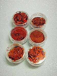 KIT 6 GLITTER VERMELHO