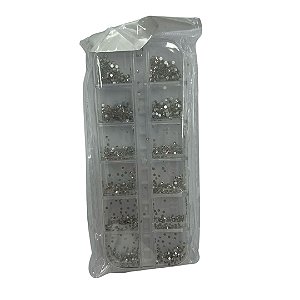 BOX DE PEDRARIA/STRASS PRATA
