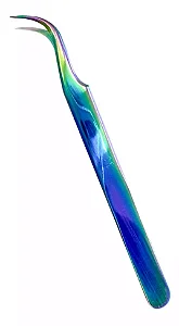 PINÇA CILIOS CURVADA FURTA COR TWEEZERS FADA COLOR