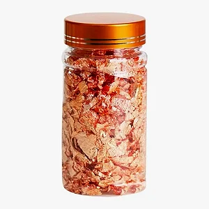 POTE DE FOLHA DE OURO ROSE GRANDE