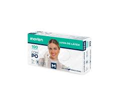 CAIXA DE LUVA DE LATEX M 100UND INOVEN