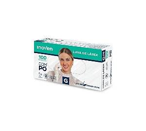 CAIXA DE LUVA DE LATEX G 100UND INOVEN