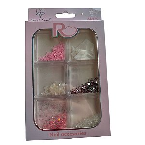KIT COM 6 DECORAÇÕES GRANDES ROSAS REAL LOVE