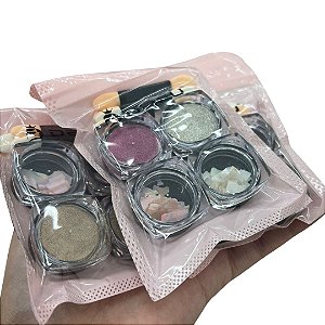 KIT COM 2 PÓ CROMO E 2 MADREPEROLA SORTIDOS