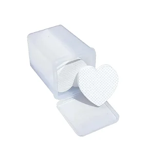 LENÇO PARA LIMPEZA BICO DE COLA CILIOS CORAÇÃO BRANCO
