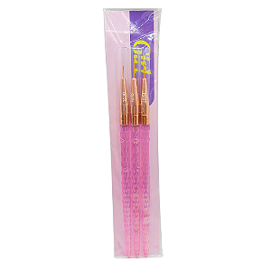 KIT COM 3 PINCEIS FINOS GIRL FATALE
