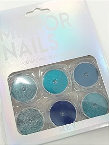 KIT 6 GLITTER FINO AZUL MEY