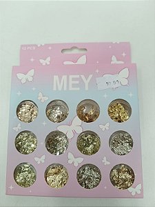 KIT COM 12 FOLHAS DE OURO MEY