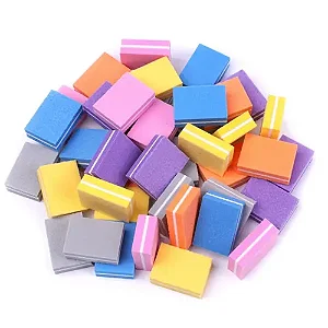 PACOTE/FARDO DE MINI LIXA BUFFER 50UND- CORES QUADRADAS
