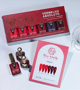 COLEÇÃO VERMELHO ABSOLUTO FAN NAILS