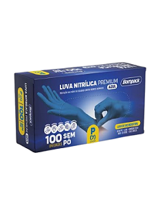 CAIXA DE LUVA NITRILICA AZUL P 100UND BOMPACK