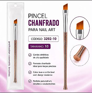 PINCEL DE UNHAS CHANFRADO #10