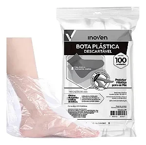 BOTA PLASTICA DESCARTAVEL 100UND INOVEN