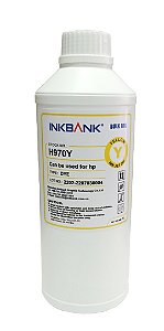 1 Litro - Tinta Amarela Corante InkBank H970 para Impressoras HP