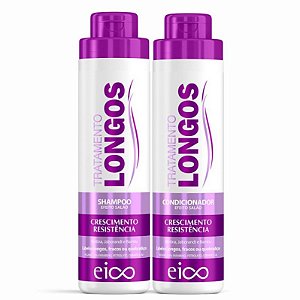 Kit Eico Cabelos Longos Shampoo 800ml + Condicionador 750ml Crescimento Fortalecimento