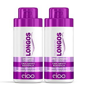 Kit Eico Cabelos Longos Shampoo 450ml + Condicionador 400ml Crescimento Fortalecimento